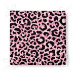 Siyah Zemin Üzerinde Pembe Renkli Çizim Dijital Baskılı Modern Fermuarlı Sandalye Minderi Realhomes