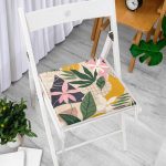 - Frm-7495-Renkli-Zeminli-Yaprak-Desenli-Onedraw-Cizim-Dijital-Baskili-Modern-Fermuarli-Sandalye-Minderi-2 - Realhomes Renkli Zeminli Yaprak Desenli Onedraw Çizim Dijital Baskılı Modern Fermuarlı Sandalye Minderi Realhomes