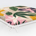 - Frm-7495-Renkli-Zeminli-Yaprak-Desenli-Onedraw-Cizim-Dijital-Baskili-Modern-Fermuarli-Sandalye-Minderi-5 - Realhomes Renkli Zeminli Yaprak Desenli Onedraw Çizim Dijital Baskılı Modern Fermuarlı Sandalye Minderi Realhomes