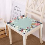 Renkli Zeminli Renkli Çiçek Desenli Dijital Baskılı Modern Fermuarlı Sandalye Minderi Realhomes