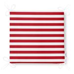 Beyaz Zemin Üzerinde Renkli Çizgili Dijital Baskılı Modern Fermuarlı Sandalye Minderi Realhomes