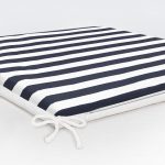 Beyaz Zemin Üzerinde Renkli Çizgili Dijital Baskılı Modern Fermuarlı Sandalye Minderi Realhomes