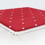 Renkli Zemin Üzerinde Beyaz Puantiyeli Dijital Baskılı Modern Fermuarlı Sandalye Minderi Realhomes