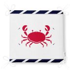 Beyaz Zemin Üzerinde Renkli Yengeç Desenli Dijital Baskılı Modern Fermuarlı Sandalye Minderi Realhomes