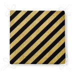 Gold Zemin Üzerinde Siyah Geometrik Desenli Dijital Baskılı Modern Fermuarlı Sandalye Minderi Realhomes