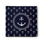 Renkli Zemin Üzerinde Modern Çapa Desenli Dijital Baskılı Modern Fermuarlı Sandalye Minderi Realhomes