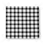 Beyaz Zemin Üzerinde Siyah Ekose Desenli Dijital Baskılı Modern Fermuarlı Sandalye Minderi Realhomes