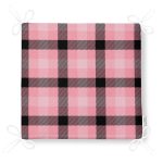 Renkli Pastel Zemin Üzerinde Siyah Ekose Desenli Dijital Baskılı Modern Fermuarlı Sandalye Minderi Realhomes