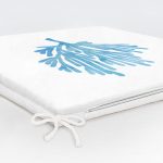 Beyaz Zemin Üzerinde Pastel Renkli Yaprak Desenli Dijital Baskılı Modern Fermuarlı Sandalye Minderi Realhomes