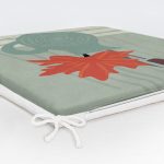 Pastel Zemin Üzerinde Vazo Desenli Dijital Baskılı Modern Fermuarlı Sandalye Minderi Realhomes