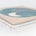 Pastel Zemin Üzerinde Antik Desenli Dijital Baskılı Modern Fermuarlı Sandalye Minderi Realhomes