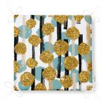 Beyaz Zemin Üzerinde Renkli Puantiyeli Dijital Baskılı Modern Fermuarlı Sandalye Minderi Realhomes