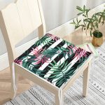 - Frm-8379-Beyaz-Zeminde-Siyah-Beyaz-Cizgili-Yesil-Yaprak-Desenli-Dijital-Baskili-Modern-Fermuarli-Sandalye-Minderi-2 - Realhomes Beyaz Zeminde Siyah Beyaz Çizgili Yeşil Yaprak Desenli Dijital Baskılı Modern Fermuarlı Sandalye Minderi Realhomes