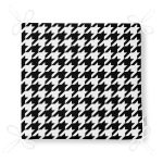 Beyaz Zemin Üzerinde Siyah Ekose Desenli Dijital Baskılı Modern Fermuarlı Sandalye Minderi Realhomes