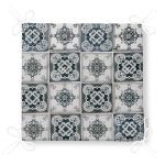 Renkli Zemin Üzerinde Geometrik Desenli Dijital Baskılı Modern Fermuarlı Sandalye Minderi Realhomes