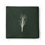 Renkli Zemin Üzerinde Yaprak Desenli Dijital Baskılı Modern Fermuarlı Sandalye Minderi Realhomes