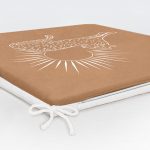 Pastel Zemin Üzerinde Onedraw Çizimli Güneş Desenli Dijital Baskılı Modern Fermuarlı Sandalye Minderi Realhomes