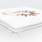 Beyaz Zeminde Onedraw Çizimli Güneş Tutan El Desenli Dijital Baskılı Modern Fermuarlı Sandalye Minderi Realhomes