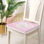 Renkli Zeminli Kalp Desenli Ortanca Çiçek Dijital Baskılı Modern Fermuarlı Sandalye Minderi Realhomes