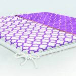 Mor & Beyaz Ogea Desenli Dijital Baskılı Modern Fermuarlı Sandalye Minderi Realhomes