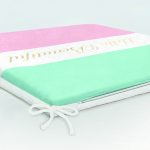 Hello Beautiful Mavi & Pembe Dijital Baskılı Fermuarlı Sandalye Minderi Realhomes