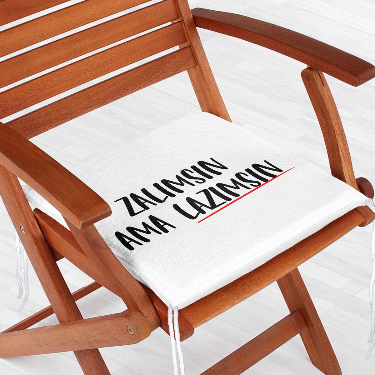 Özel Tasarım Zalımsın Ama Lazımsın Dijital Baskılı Fermuarlı Sandalye Minderi Realhomes