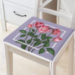 Özel Tasarım Gül Tasarımlı Dijital Baskılı Modern Fermuarlı Sandalye Minderi Realhomes