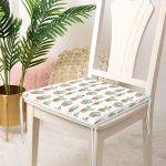 Küçük küçük Kaktüs Çizimleri Dijital Baskılı Fermuarlı Sandalye Minderi Realhomes