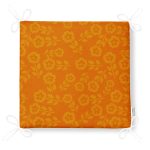 Turuncu Zeminli Papatya Motifli Fermuarlı Sandalye Minderi Realhomes