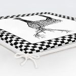 Dama Çerçeveli Ağaç Tasarımlı Geyik Çizimli Fermuarlı Sandalye Minderi Realhomes