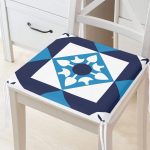 Mavi Çini Desenli Dijital Baskılı Fermuarlı Sandalye Minderi Realhomes