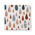 Soft Renkli Damla Desenli Fermuarlı Sandalye Minderi Realhomes