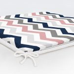 Renkli Zigzag Motifli Özel Tasarım Fermuarlı Sandalye Minderi Realhomes