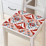 - Frm-Ryl326-Kirmizi-Renkli-Damask-Tasarimli-Modern-Fermuarli-Sandalye-Minderi - Realhomes Kırmızı Renkli Damask Tasarımlı Modern Fermuarlı Sandalye Minderi Realhomes