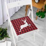 - Frm-Ryl346-Siyah-Kirmizi-Ekose-Zeminli-Beyaz-Geyik-Yilbasi-Temali-Fermuarli-Sandalye-Minderi - Realhomes Siyah Kırmızı Ekose Zeminli Beyaz Geyik Yılbaşı Temalı Fermuarlı Sandalye Minderi Realhomes