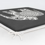 Koyu Füme Zemin Etnik Fil Motifli Fermuarlı Sandalye Minderi Realhomes