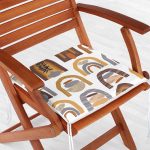 Etnik Soyut Tasarımlı Dijital Baskılı Fermuarlı Sandalye Minderi Realhomes