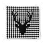 Kazayağı Zemin Geyik Tasarımlı Fermuarlı Sandalye Minderi Realhomes