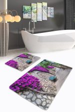 - PaspasTakimi-2li-Set1-Gorsel-1 - Realhomes  Mor Sarmaşıklı Sokak Dijital Baskılı 2'li Kaymaz Tabanlı Banyo & Mutfak Paspas Takımı Realhomes