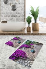 - PaspasTakimi-2li-Set1-Gorsel - Realhomes  Mor Sarmaşıklı Sokak Dijital Baskılı 2'li Kaymaz Tabanlı Banyo & Mutfak Paspas Takımı Realhomes