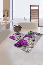 - PaspasTakimi-2li-Set1-Gorsel-2 - Realhomes  Mor Sarmaşıklı Sokak Dijital Baskılı 2'li Kaymaz Tabanlı Banyo & Mutfak Paspas Takımı Realhomes