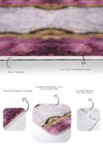 - PaspasTakimi-2li-Set101-Gorsel-3 - Realhomes  Mor Mermer Tasarımlı Dijital Baskılı 2'li Kaymaz Tabanlı Banyo & Mutfak Paspas Takımı Realhomes