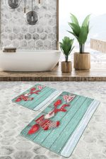 - PaspasTakimi-2li-Set118-Gorsel - Realhomes  Yılbaşı Temalı Özel Tasarımlı Dijital Baskılı 2'li Kaymaz Tabanlı Banyo & Mutfak Paspas Takımı Realhomes