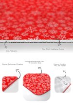 - PaspasTakimi-2li-Set120-Gorsel-3 - Realhomes Kırmızı Zemin Kar Taneleri Dijital Baskılı 2'li Kaymaz Tabanlı Banyo & Mutfak Paspas Takımı Realhomes