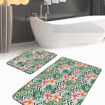 Onedraw Özel Tasarımlı Dijital Baskılı 2'li Kaymaz Tabanlı Banyo & Mutfak Paspas Takımı Realhomes