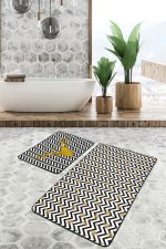 - PaspasTakimi-2li-Set142-Gorsel-1 - Realhomes  Zizag Zemin Gold Kar Tanesi Geyik Detaylı 2'li Kaymaz Tabanlı Banyo & Mutfak Paspas Takımı Realhomes