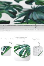 - PaspasTakimi-2li-Set144-Gorsel-3 - Realhomes  Tropik Yapraklar Özel Tasarım 2'li Kaymaz Tabanlı Banyo & Mutfak Paspas Takımı Realhomes