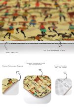 - PaspasTakimi-2li-Set151-Gorsel-3 - Realhomes  Etnik Afrika Figürlü Dijital Baskılı 2'li Kaymaz Tabanlı Banyo & Mutfak Paspas Takımı Realhomes