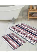 - PaspasTakimi-2li-Set167-Gorsel-1 - Realhomes  Lacivert Bordo Denizci Temalı Dijital Baskılı 2'li Kaymaz Tabanlı Banyo & Mutfak Paspas Takımı Realhomes