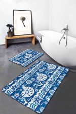 - PaspasTakimi-2li-Set169-Gorsel-1 - Realhomes  Mavi Deniz Temalı Dijital Baskılı 2'li Kaymaz Tabanlı Banyo & Mutfak Paspas Takımı Realhomes